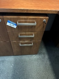 [#E8-44] #39- LHR 3 drawer ped  / attached to return worksurface15.5 x 17 x 26.5