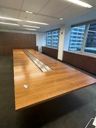 [#C6-57] #52- Large wooden Conference Table 216 x 60 x 29.5 