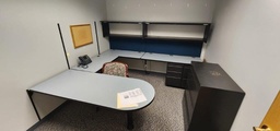 [#E7-15] U Shaped Desk (72" &amp; storage bins)