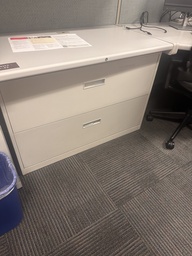 [#D6-2] File cabinet, 2-drawer, tan, 42"