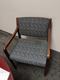 [#B8-9] Blue Patterned Guest Chair