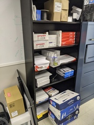 [#D4-38] Black 6-Shelf Bookcase