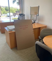 [#E7-70] U-Shaped Desk, Medium Wood