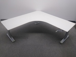 [#E10-25] Corner height-adjustable desk, manual