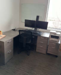 [#E6-25] L Shaped Desk and Return