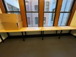 [#C8-112] 2-pcs table w/  5 sets of legs - 18"d X 16ft long