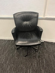 [#B5-85]  Black Vinyl Conference Chairs