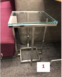 [#C13-21] Glass Top Guest Table