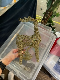 [#00-88] Small gold reindeer décor