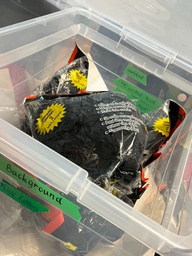 [#I2-76] Bin of artificial spider webs, black