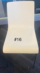 [#B4-16] Chair - No Arms, white