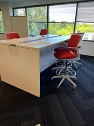 [#C5-76] Hi Top meeting table w/trough / 4'W x 8'L x 41"H