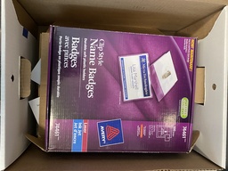 [#I2-9] Box of Name Badges and Misc. Items