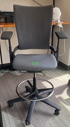 [#B13-14] STOOL, foot ring, tall square back