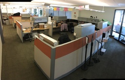 [#A4-1] Workstation (panels, surface, pedestals, overhead bin)