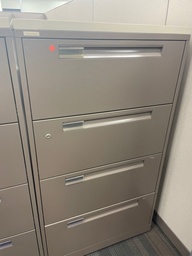 [#D10-6] Grey 4 Drawer Lateral Filing Cabinet