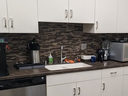 [#G1-13] Misc. Breakroom Contents (wall w/ refrigerator)