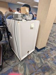 [#C9-72] mobile lectern/cart white (2'x3'x3')