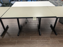 [#C19-96] t-leg base rectangular table (2'x4)