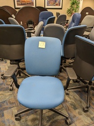 [#B13-102] blue task chair - swivel base, fully upholstered adjustable arms