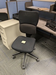 [#B12-113] armless swivel task chair, fully upholstered