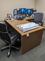 [#E6-193] L-shape private office desk w/ bbf