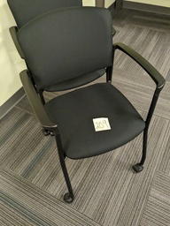 [#B8-195] guest chair on casters, fully upholstered with arms