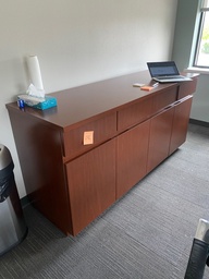 [#D5-218] buffet credenza, 4 drawers, 2 2-door cabinet openings to shelves