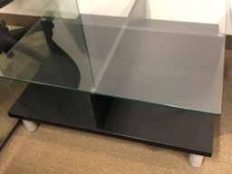 [#C13-9] 33x33 Square Glass Table