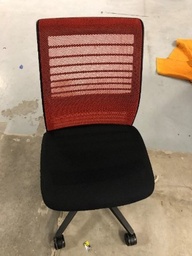 [#B12-79] Steelcase Think Red Mesh Conference Chairs (no arms)