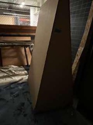 [#F1-12] Cardboard Display board on casters/ 30"D X 48"w X 72"H