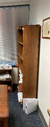 [#D4-67] Tall Wooden Bookcase, 37x12x72"