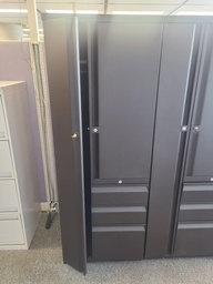 [#D19-6] Brown cabinet with wardrobe - 24x24x66