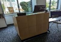 [#C9-1] Lectern, Wood, 44" x 31" x 49"