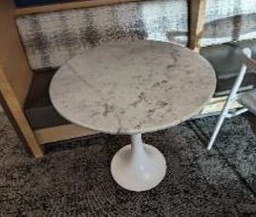 [#C5-18] Table, Dining, Marble, 32" x 32" x 29"