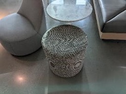 [#B11-22] Ottoman, Grey, 21" x 21" x 20"