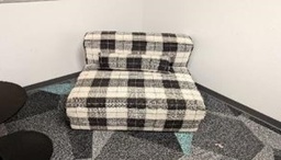 [#B12-67] Chair, Lounge, White/Black, 28" x 39" x 39"