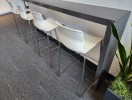 [#B1-23] Bar Stool, White, 17" x 16" x 40"