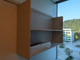 [#D2-106] Bookshelf, Rail-Mounted, Tan, 42"x19"x12.5"