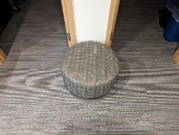 [#B11-235] Ottoman, Grey. 16" x 22" x 15"