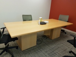 [#C8-7] Wooden Four Sided Meeting Table - 8'7"x4'