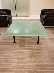 [#C13-29] Four Sided Glass Top Side Table - 42"x42"