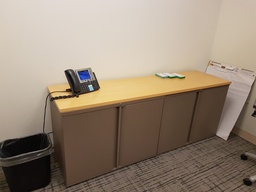 [#D19-53] 2 Shelf Storage with Wood Top - 72"x18