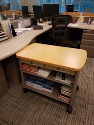 [#C20-69] Printer Stand With Shelf - 34"x20"