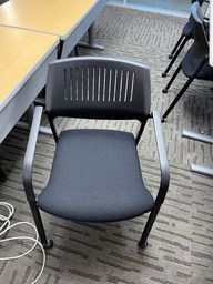 [#B8-16] BLACK ROLLING GUEST CHAIR