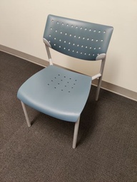 [#B5-3] Blue/Silver Conference Chair