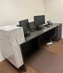 [#E5-4] Laminate Reception Desk (slightly chipped)