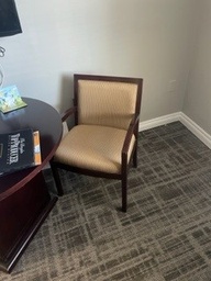 [#B8-1] side chairs patterned beige color