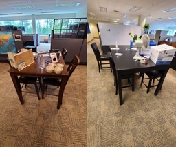 [#C5-129] Bar height kitchen table w/ 2 chairs per