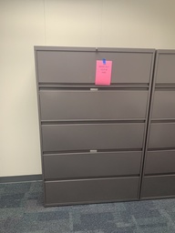 [#D12-61] file cabinet 5 drawer lateral - grey